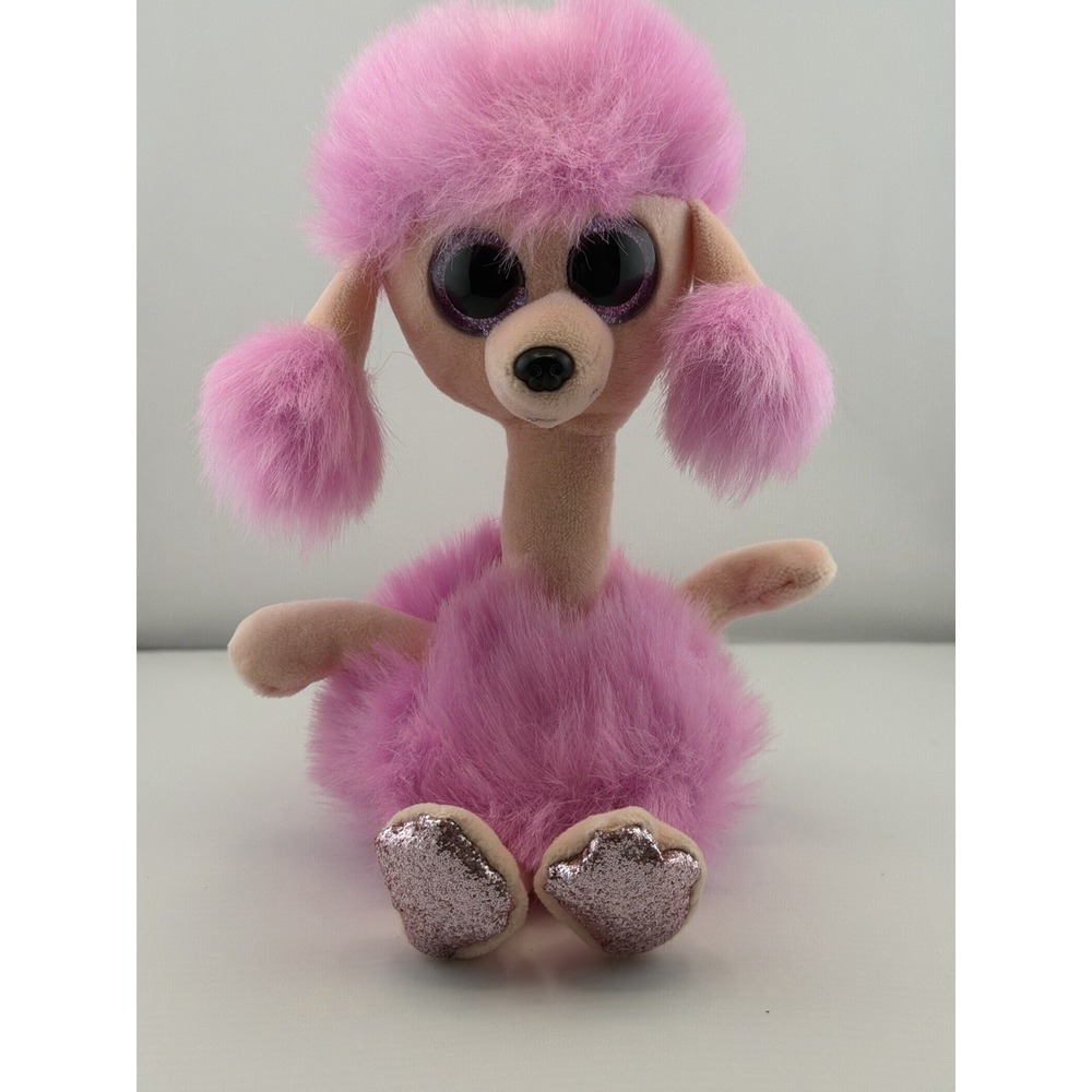TY Beanie Boo "Camilla" the Pink Poodle 8" Plush Toy Stuffed Animal b228
